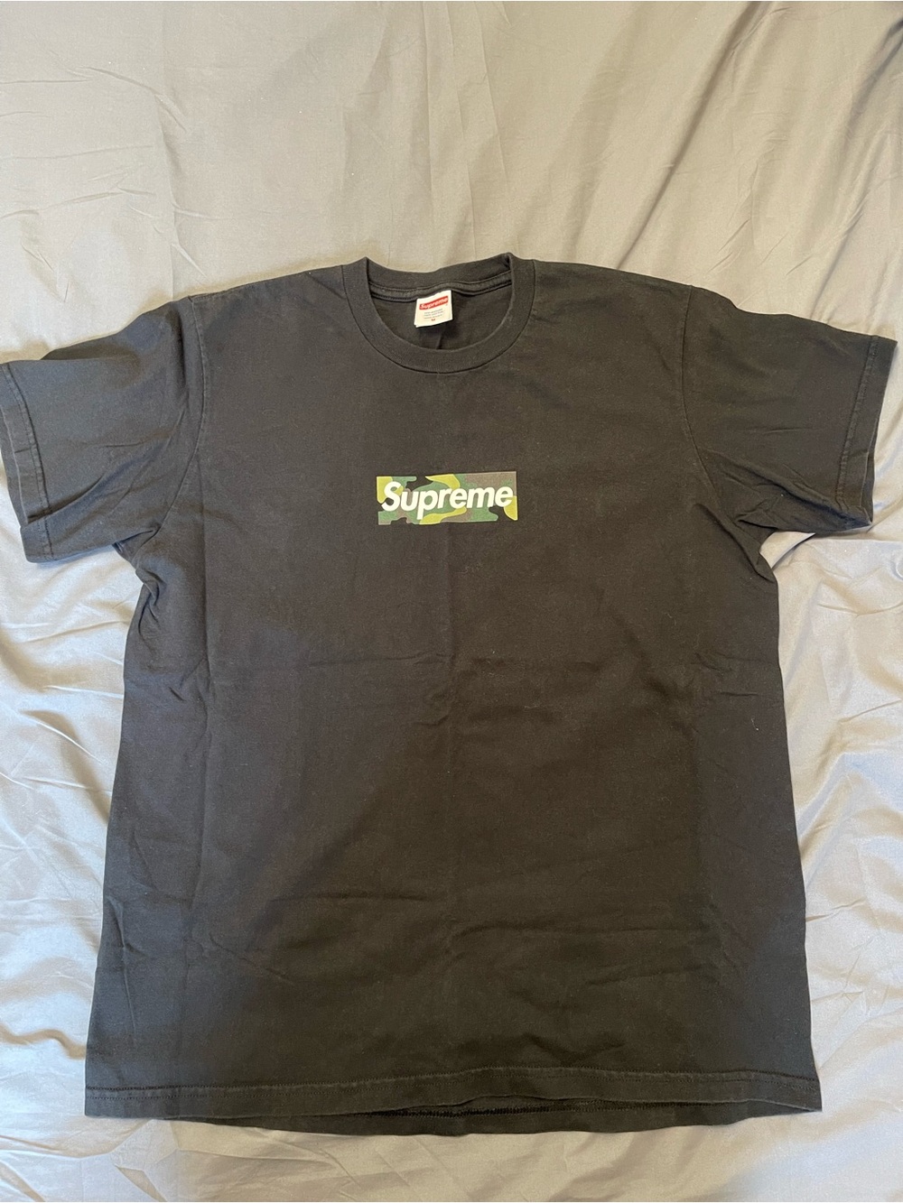 Supreme Men’s Black Camo Box Logo T-Shirt